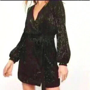 NWNT Dynamite sexy cocktail party wedding sequence long sleeve dress size XS